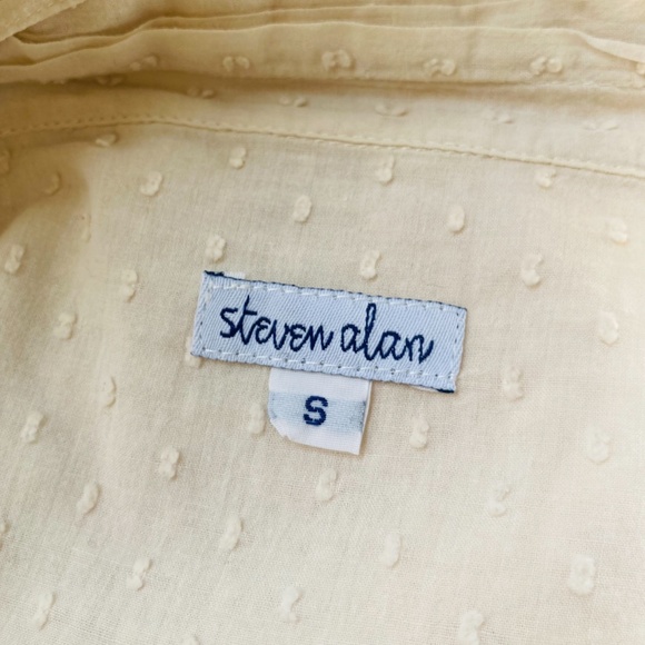 Steven Alan Swiss Dot Sleeveless Top with Collar Tie • Small - Picture 2 of 6